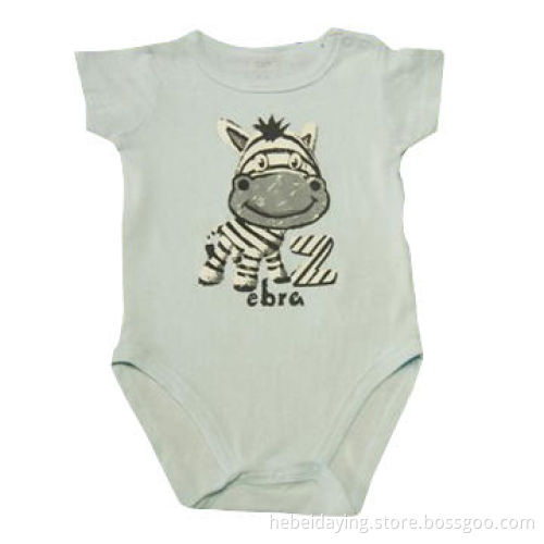 Short-sleeved Slogan Baby Suit, Made of 100% Cotton, Meet European, American Standards